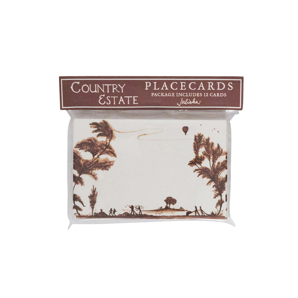 Country Estate Harvest Place Card in Sepia, Set of 12