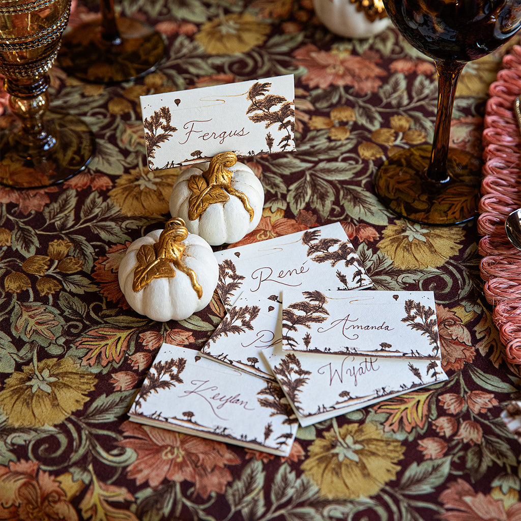Country Estate Harvest Place Card in Sepia, Set of 12