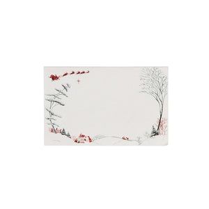 Country Estate Winter Frolic Place Card in Evergreen, Set of 12