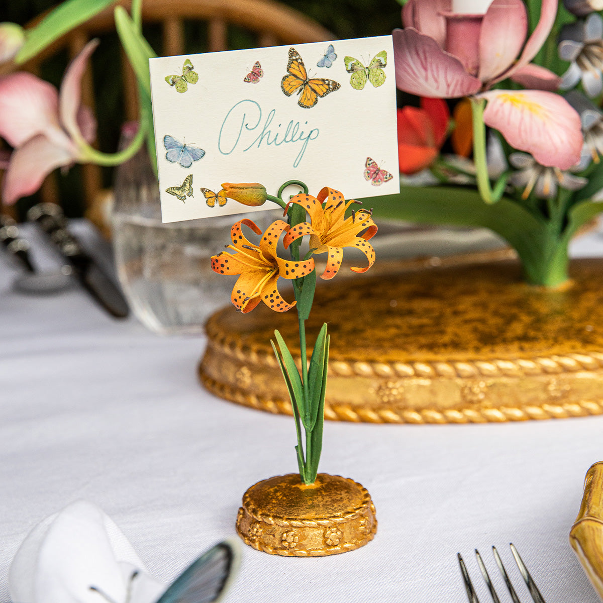 Meadow Walk Butterfly Place Card in Multi, Set of 12