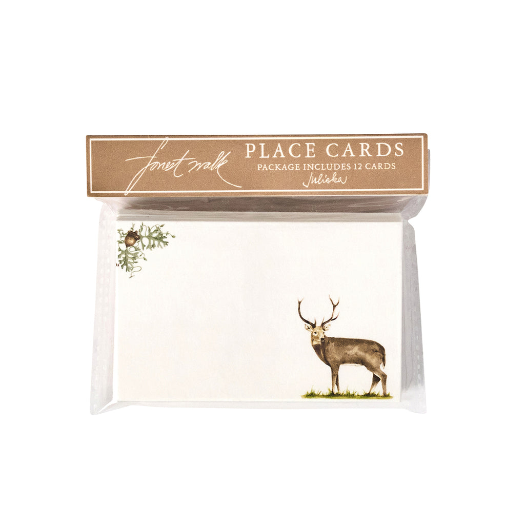 Forest Walk Stag Place Card  in Multi, Set of 12