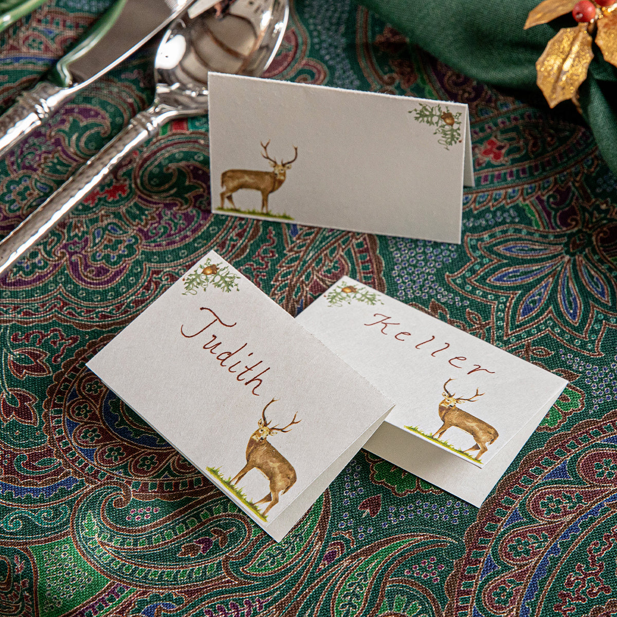 Forest Walk Stag Place Card  in Multi, Set of 12
