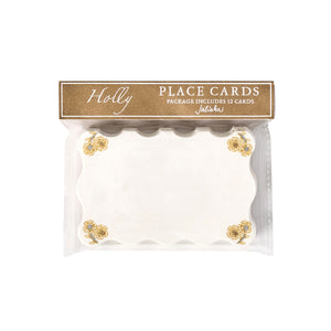 Berry & Thread Thistle Place Card in Gold/Silver, Set of 12
