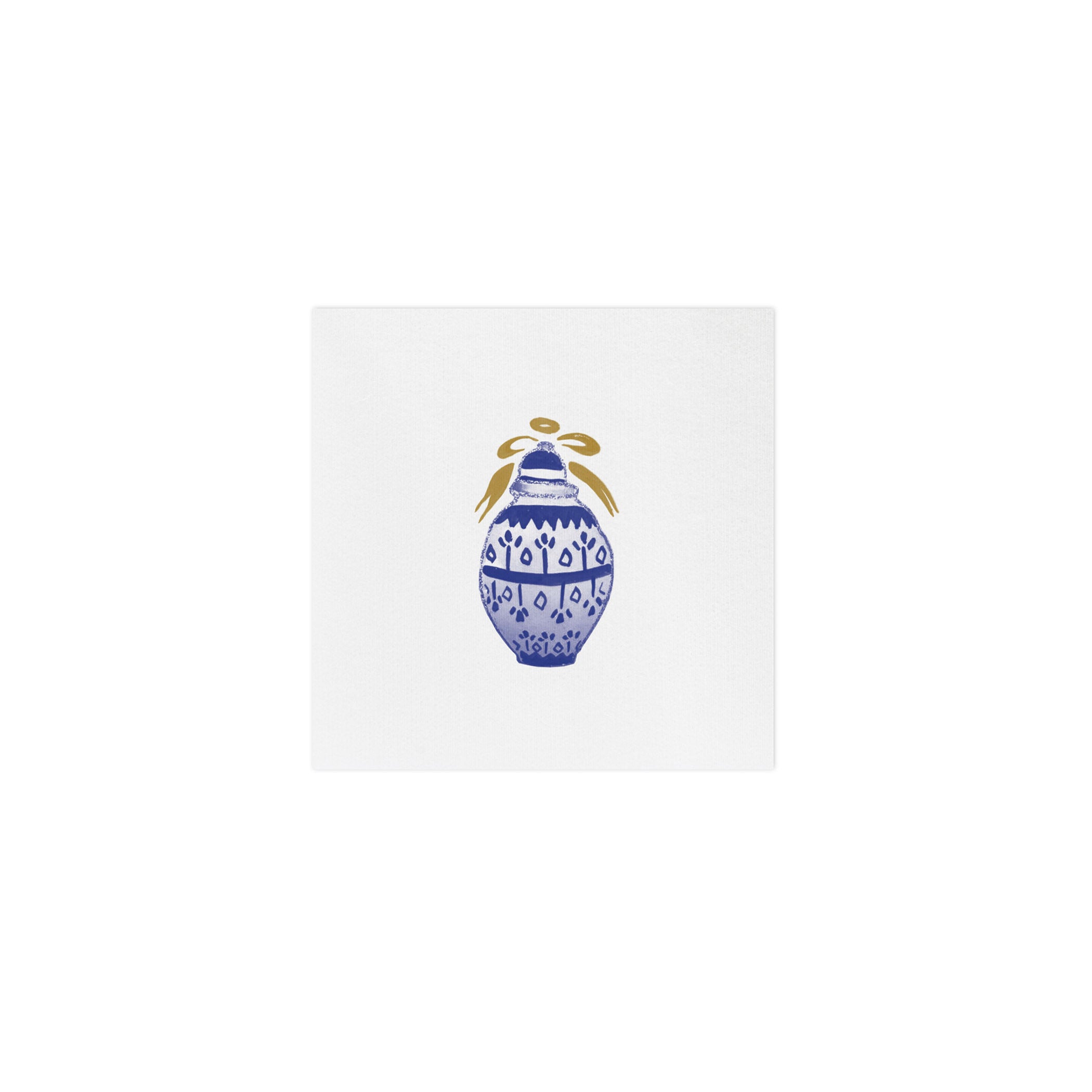 Papersoft Napkins Ginger Jar Cocktail Napkins (Pack of 20) in Blue