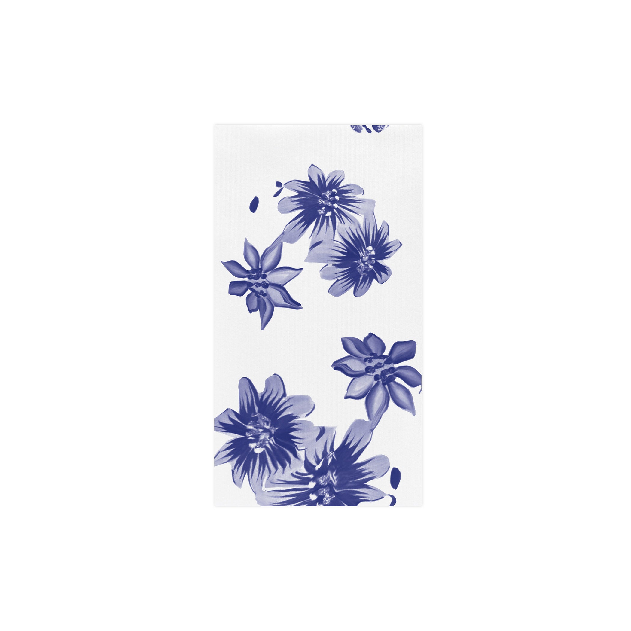 Papersoft Napkins Blue and White Floral Guest Towels (Pack of 20) in Blue
