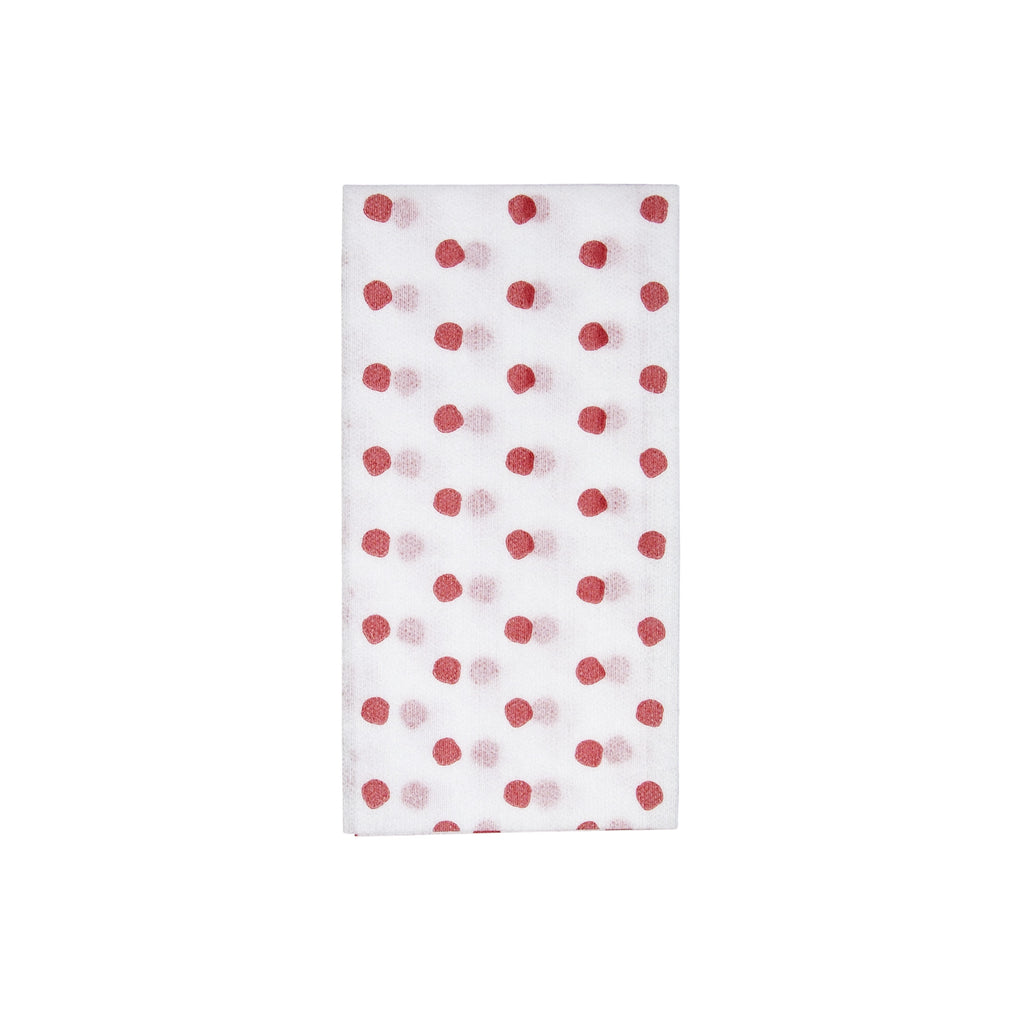 Papersoft Napkins Dot Red Guest Towels, Pack of 20