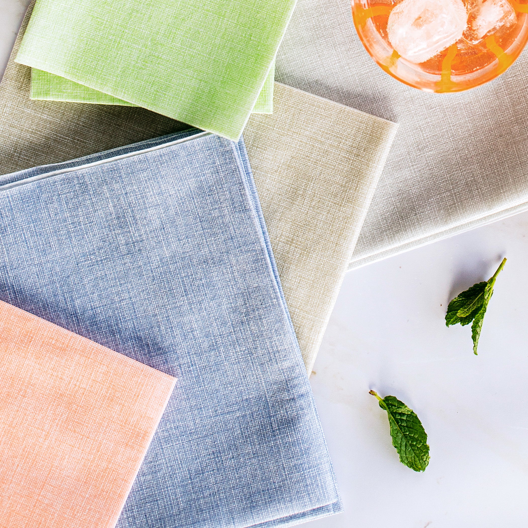 Papersoft Easy Dinner Napkins in Blue, Pack of 20