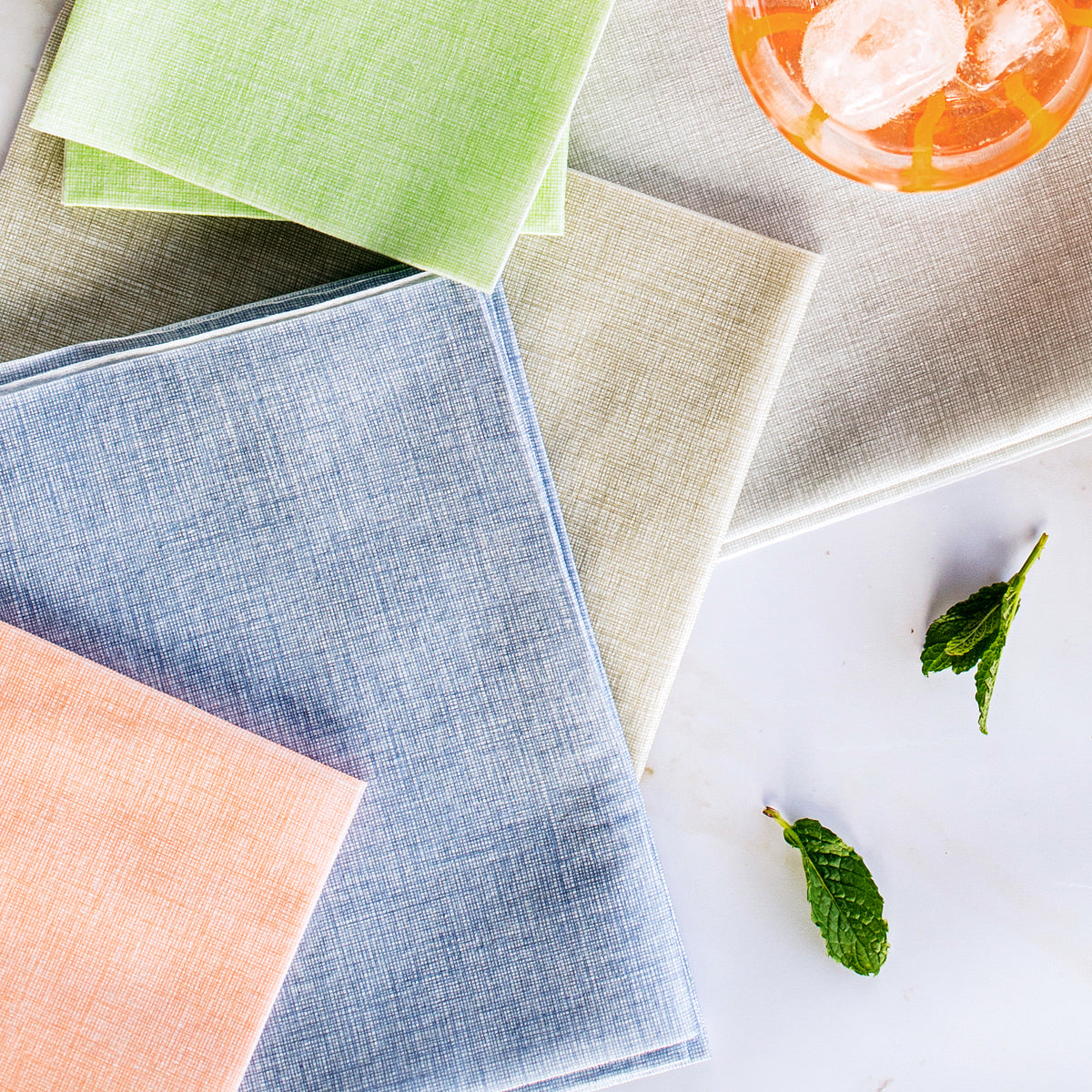 Papersoft Easy Dinner Napkins in Blue, Pack of 20