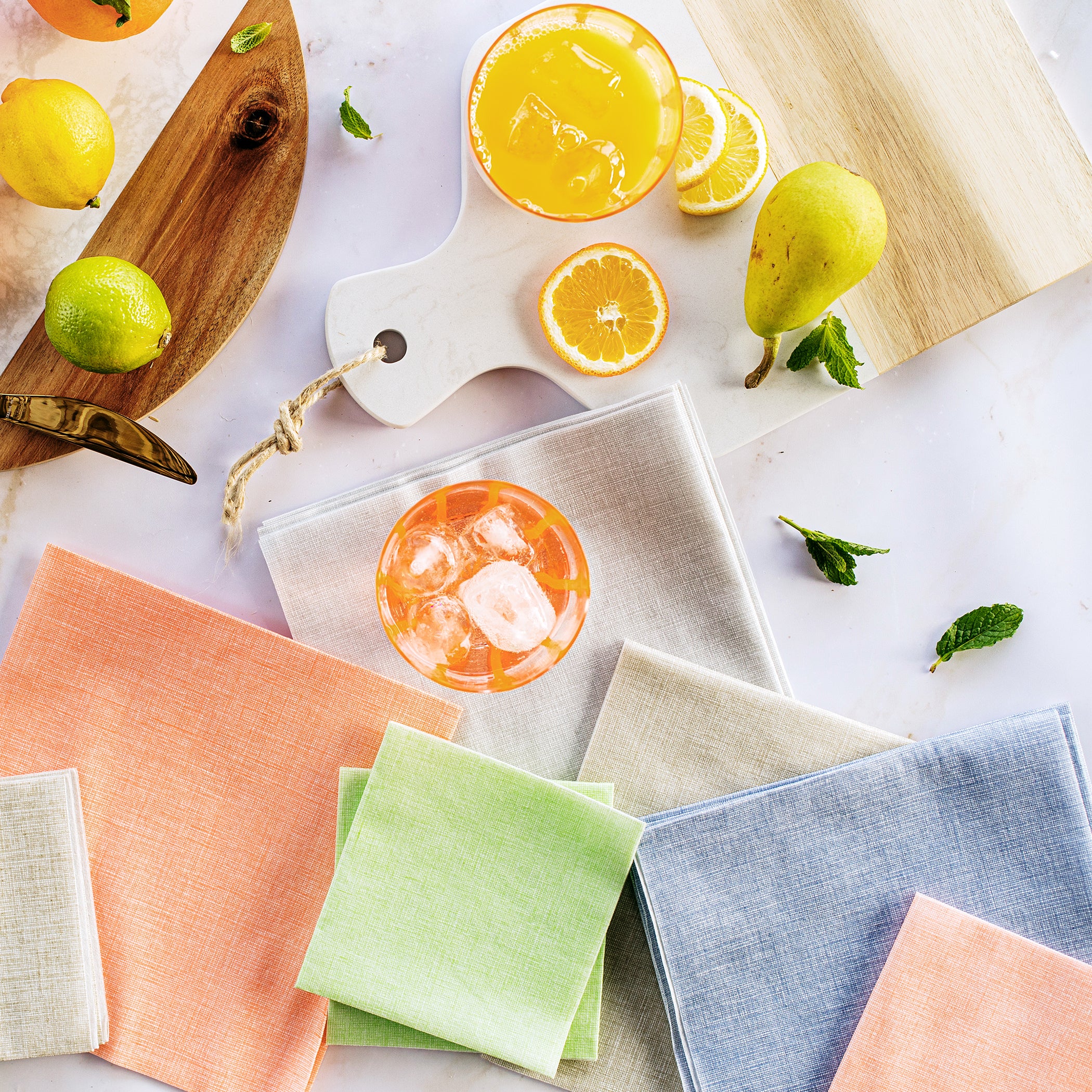 Papersoft Easy Cocktail Napkins in Blue, Pack of 20