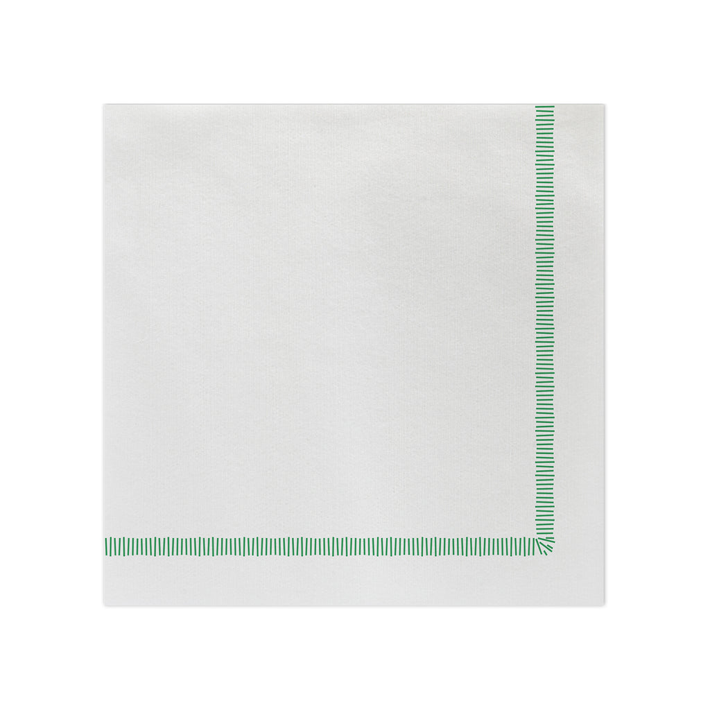 Papersoft Napkins Fringe Green Dinner Napkins, Pack of 20