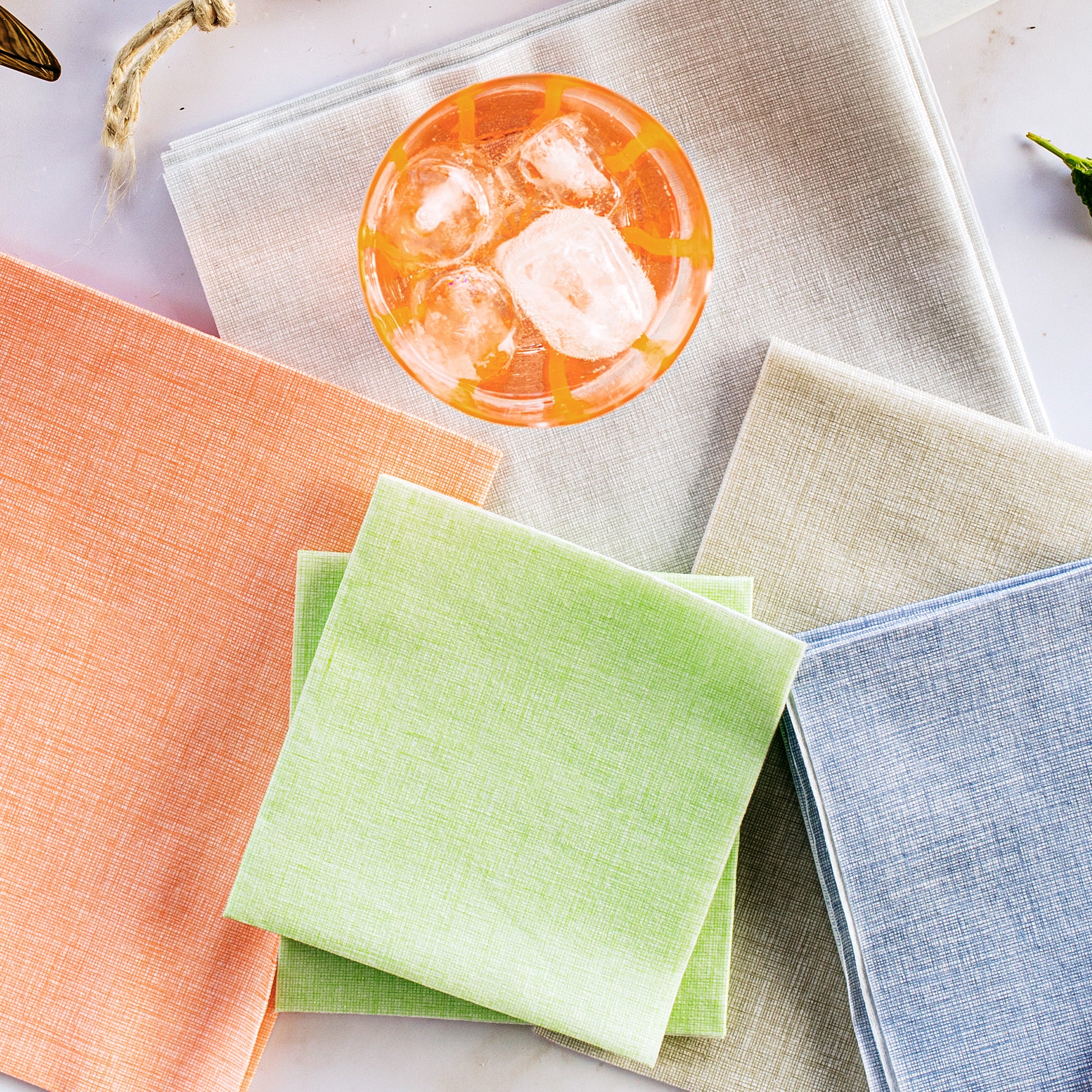 Papersoft Easy Cocktail Napkins in Green, Pack of 20