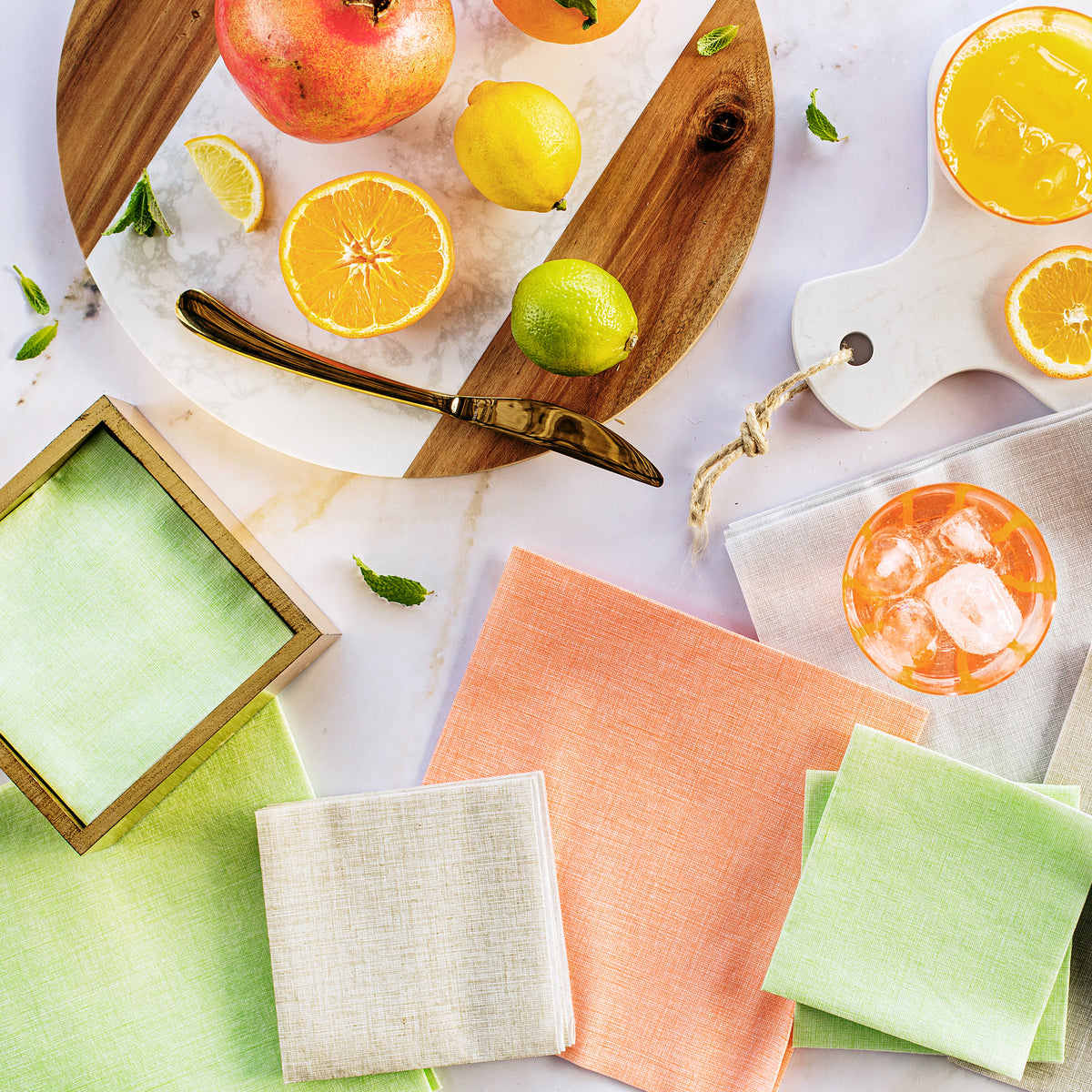 Papersoft Easy Dinner Napkins in Salmon, Pack of 20
