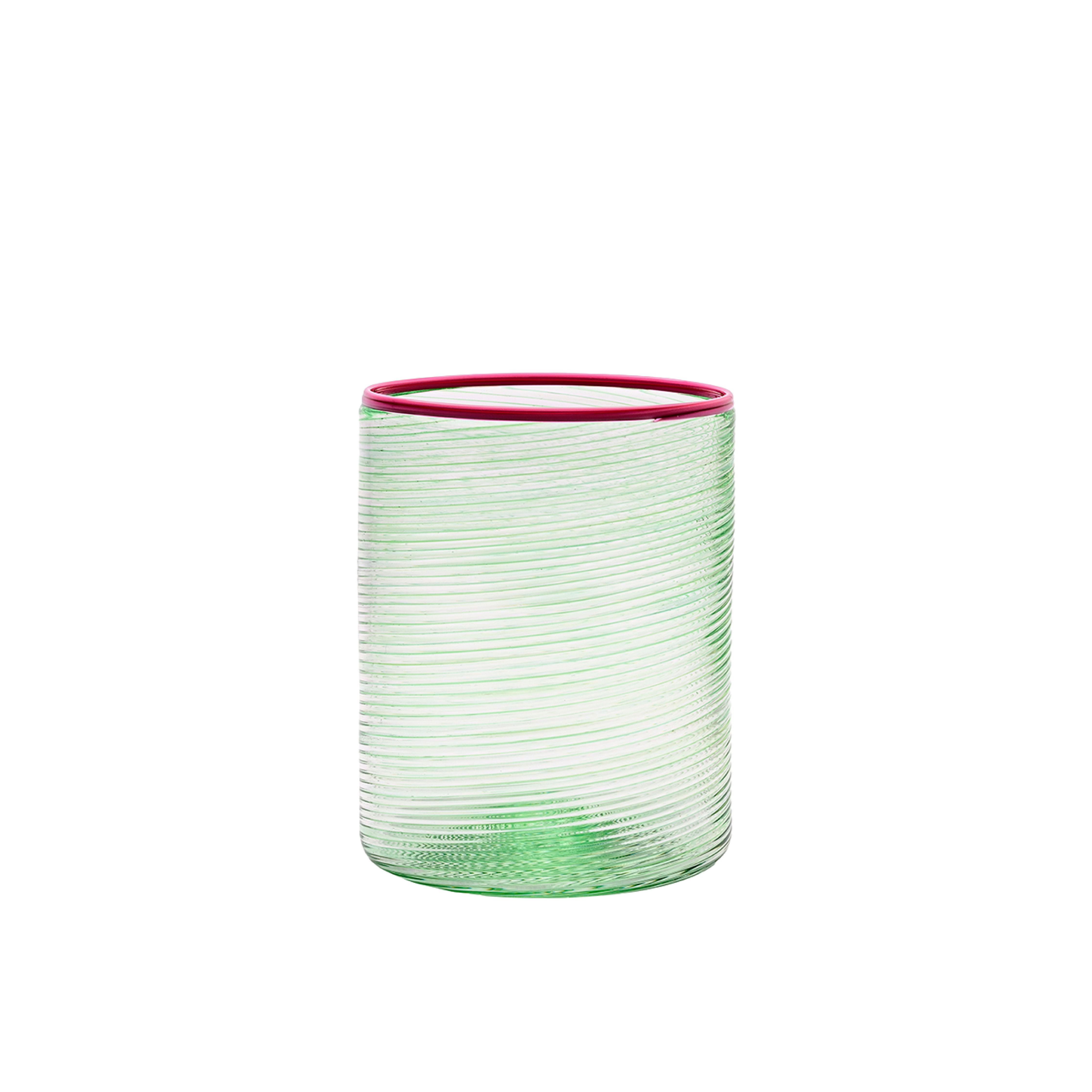 Fizzy Glasses in Green, Set of 6