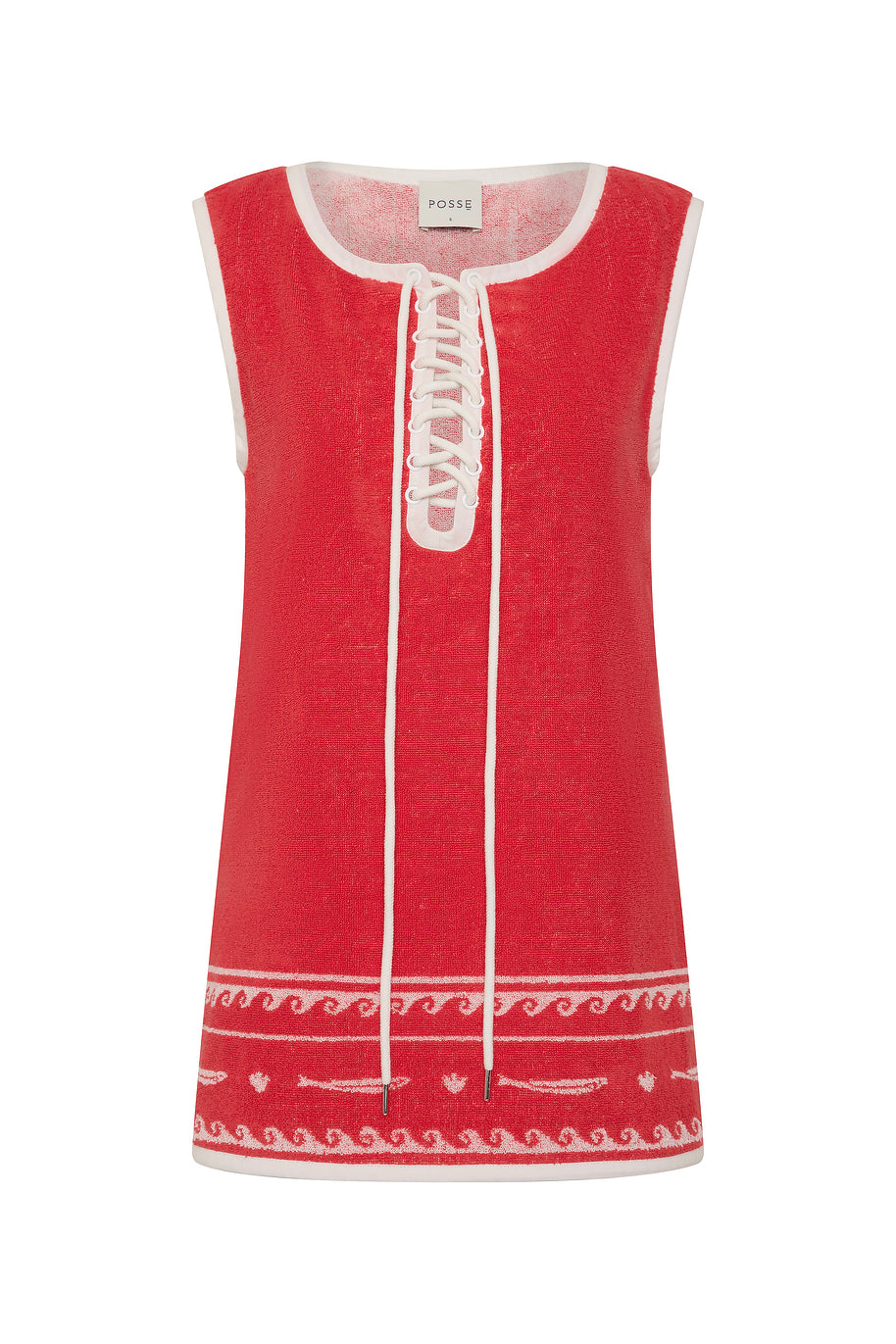 Cody Tunic in Red Ivory Fish