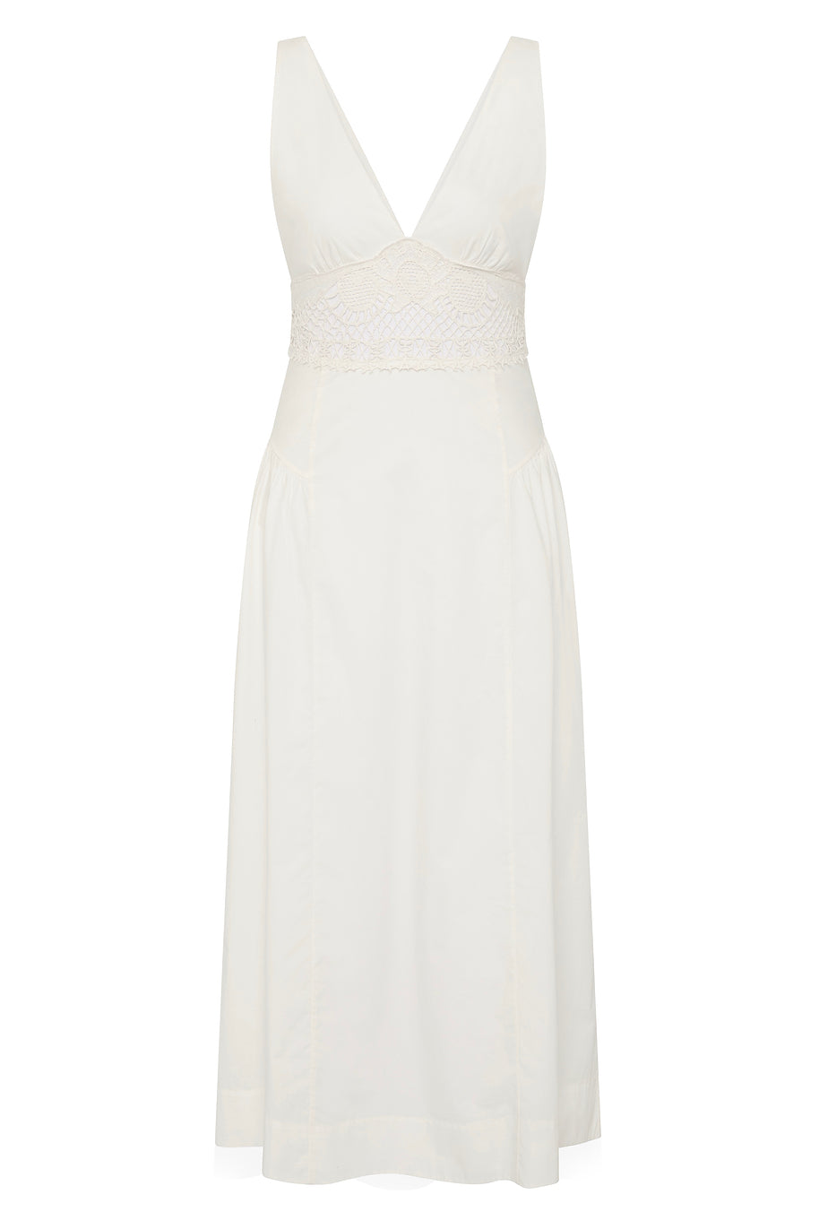 Veda V-Neck Dress in Vintage White