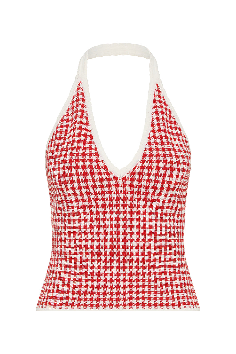 Micah Halter Top in Red Gingham