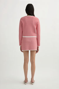 Micah Cardigan in Red Gingham