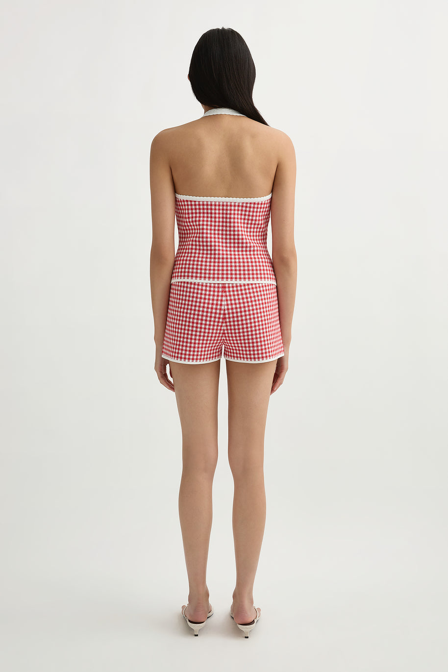 Micah Halter Top in Red Gingham
