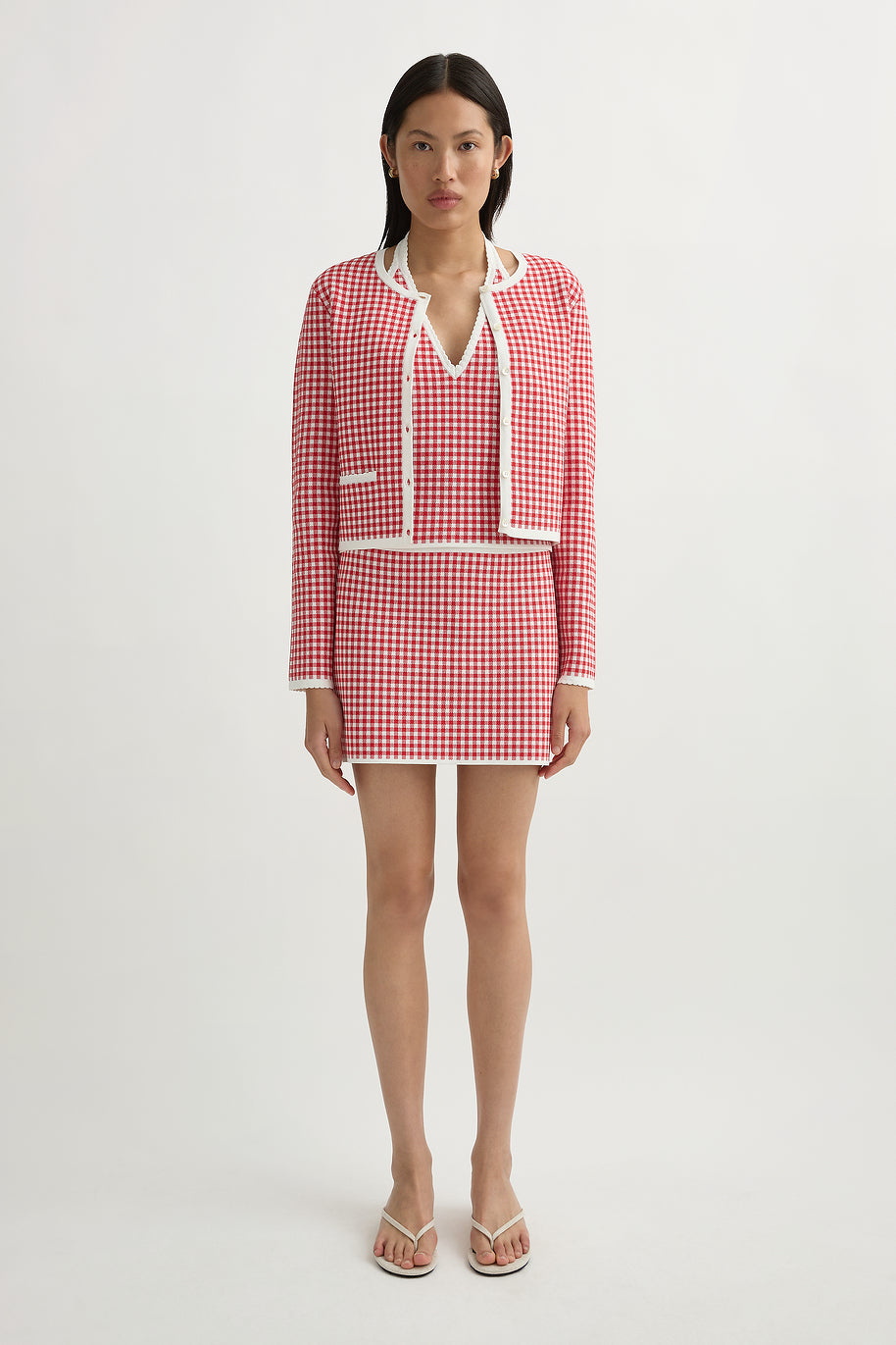 Micah Skirt in Red Gingham