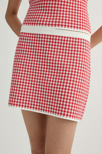 Micah Skirt in Red Gingham