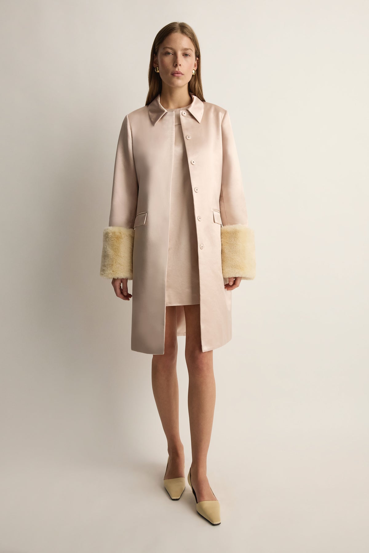 Chester Coat In Powder Pink