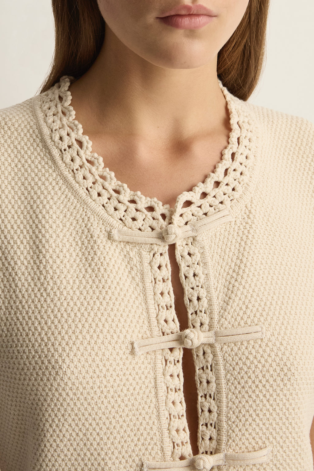 Hallie Vest In Cream