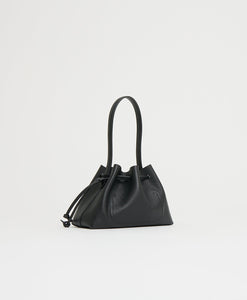 Drawstring Pouchette in Black