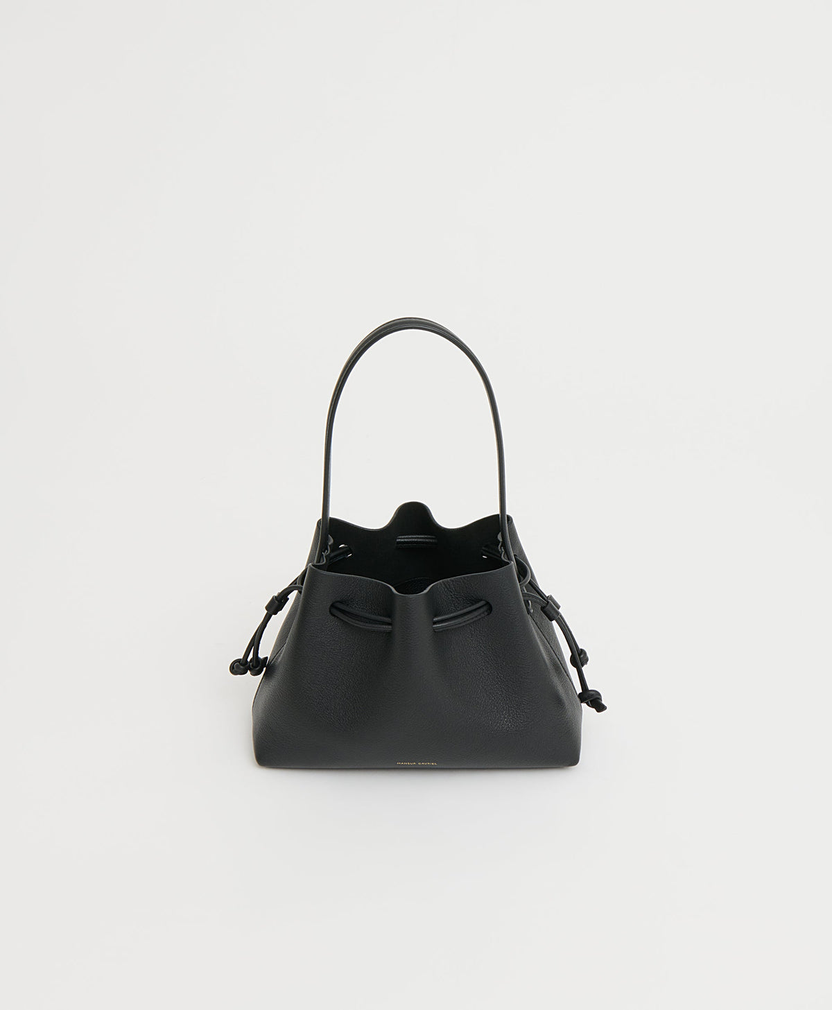 Drawstring Pouchette in Black