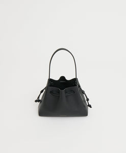 Drawstring Pouchette in Black