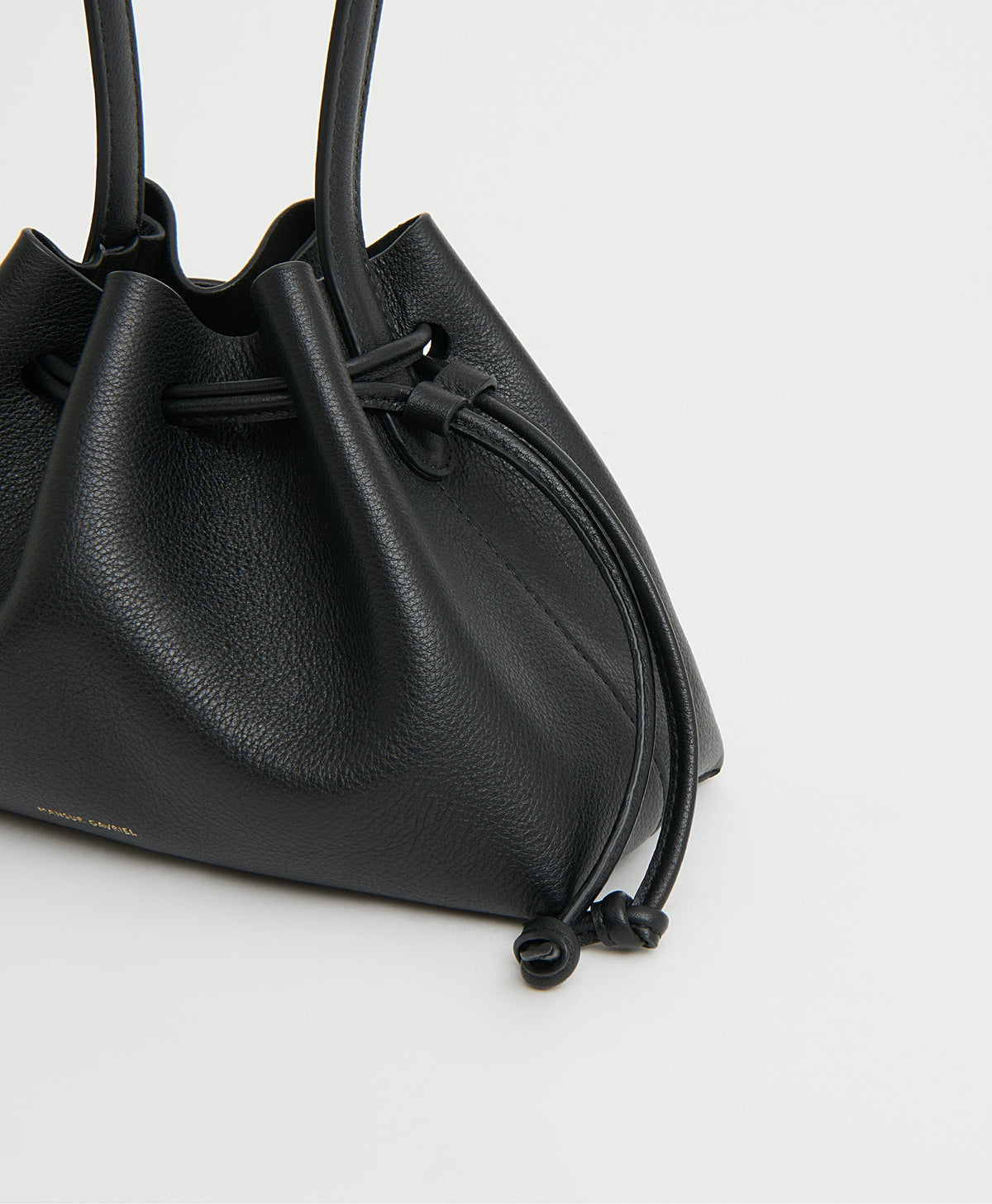 Drawstring Pouchette in Black