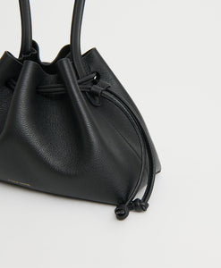 Drawstring Pouchette in Black