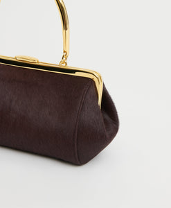Pina Evening Bag in Plum Ponyhair