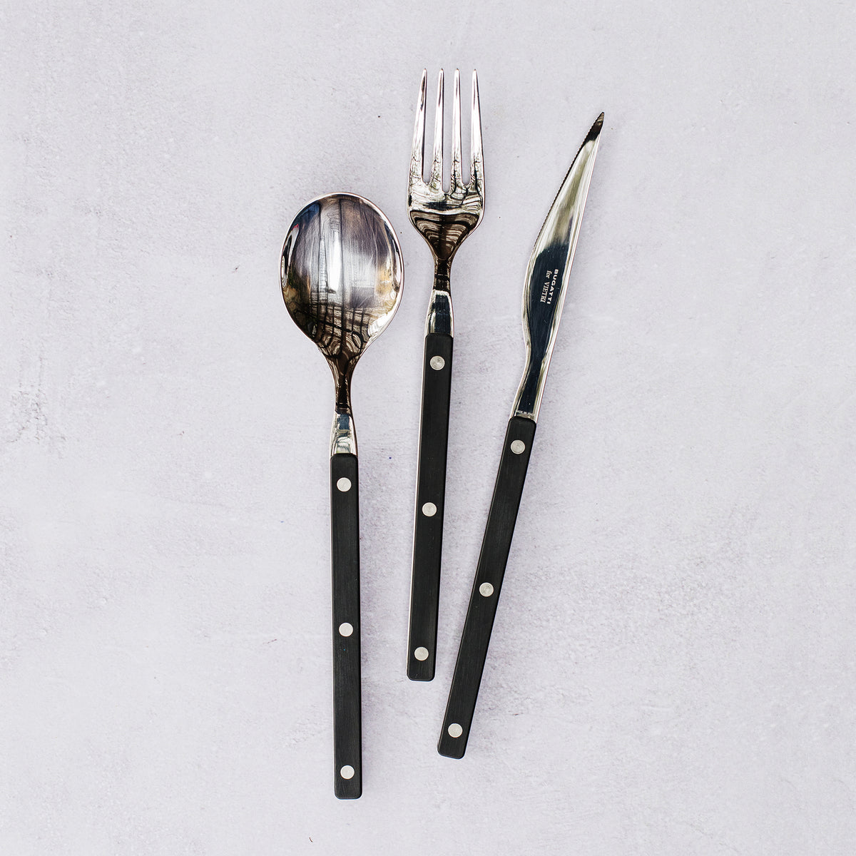 Pastello Three-Piece Place Setting in Black