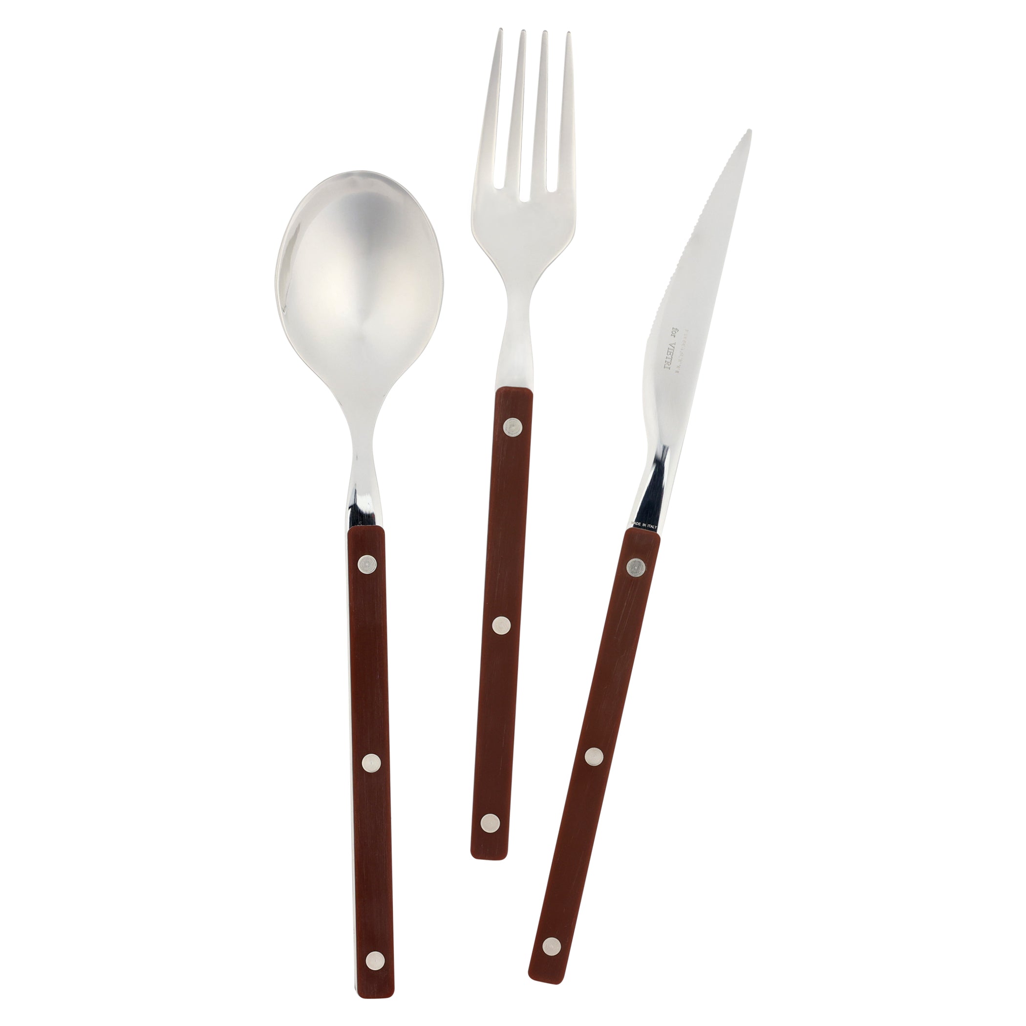 Pastello Three-Piece Place Setting in Brown