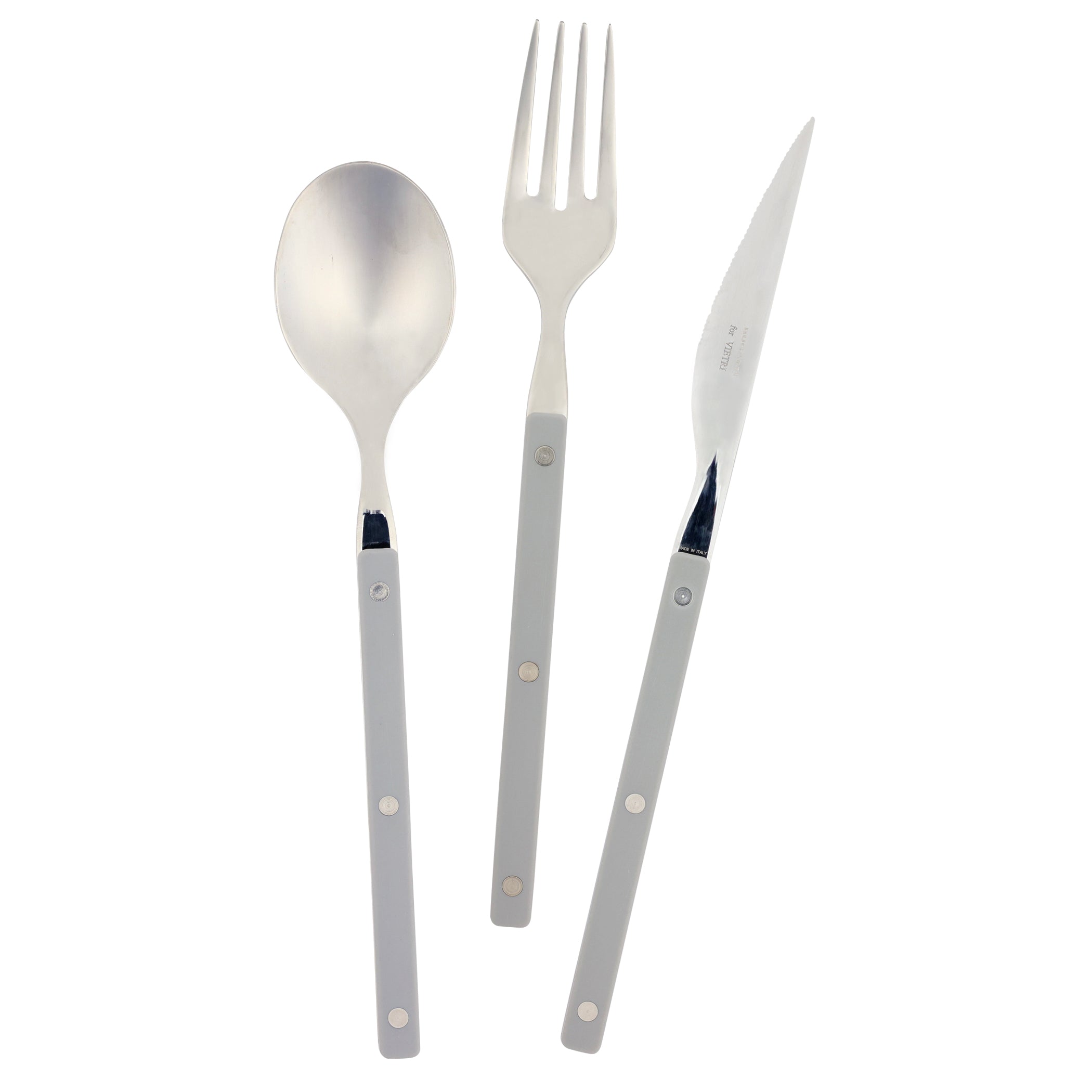 Pastello Three-Piece Place Setting in Grey