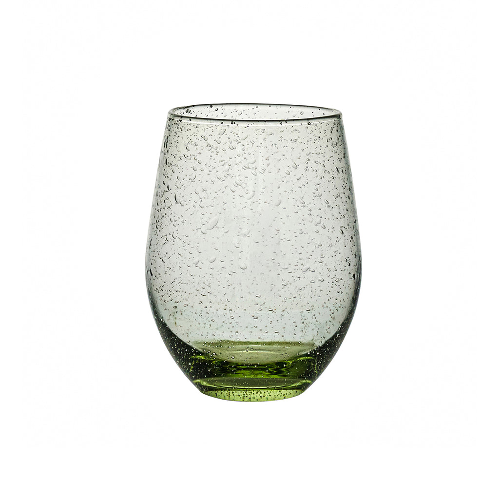 Provence Stemless Wine Glass in Basil