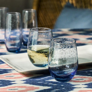 Provence Stemless Wine Glass in Chambray