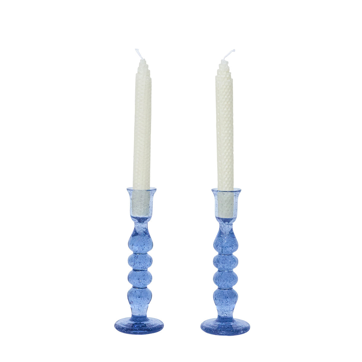 Provence 7" Candlestick, Set of 2 in Chambray