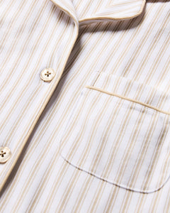 Women’s Pima Nightshirt in Camel Ticking
