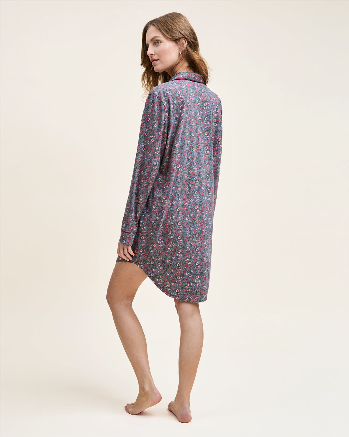 Women’s Pima Nightshirt in Fleurs de Saison