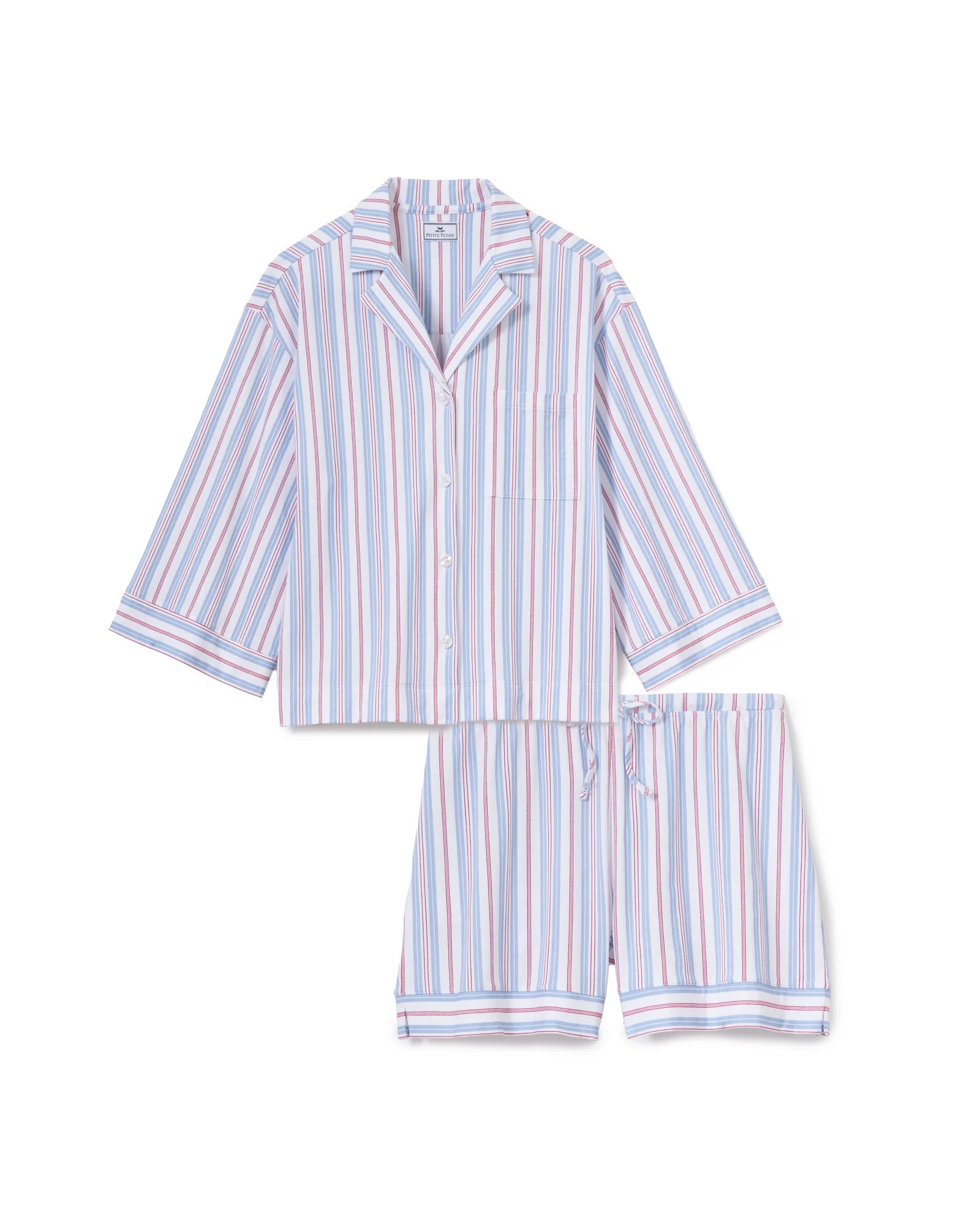 The Olivia Pima Short Set in Vintage French Stripes