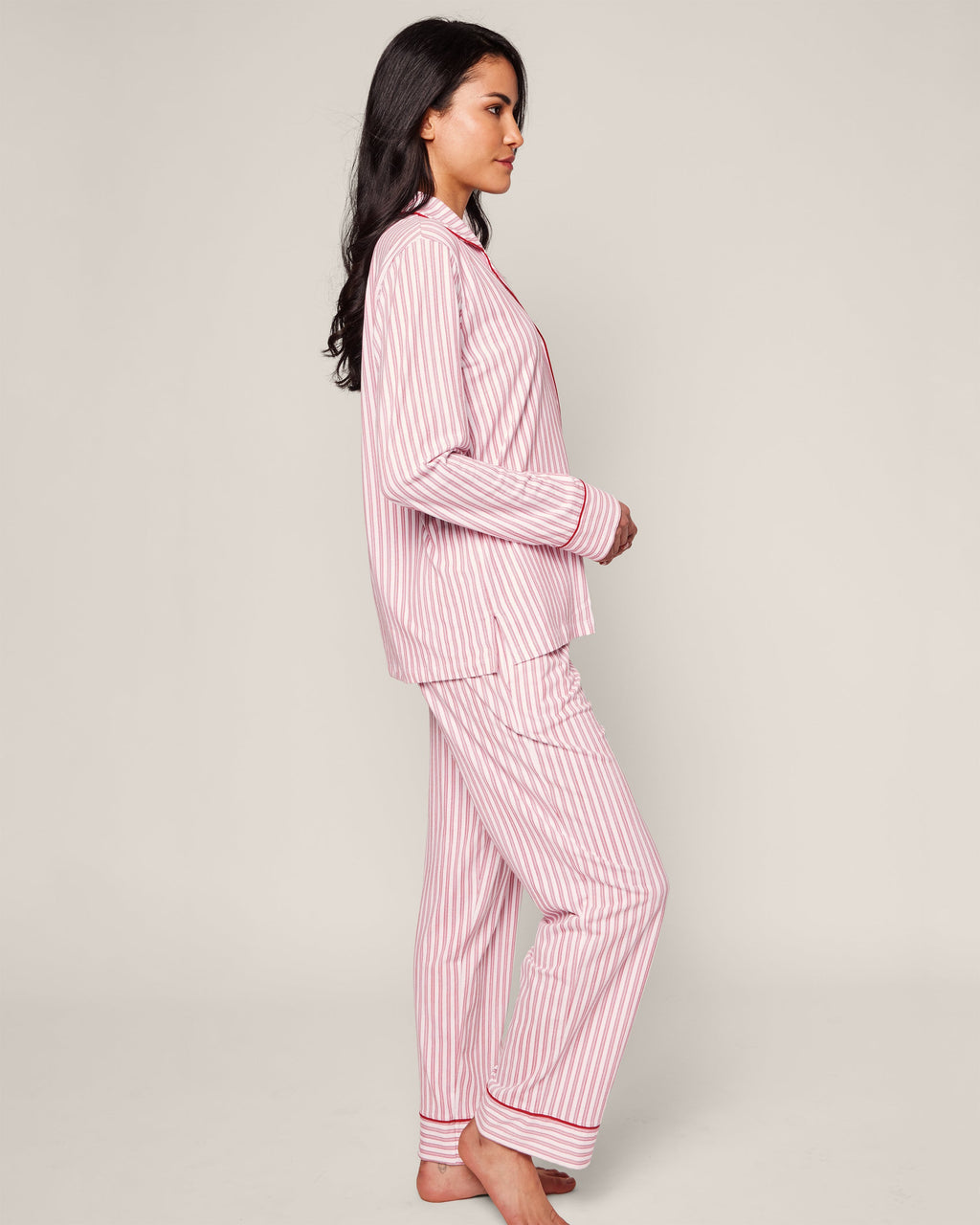Women’s Pima Pajama Set in Antique Red Ticking