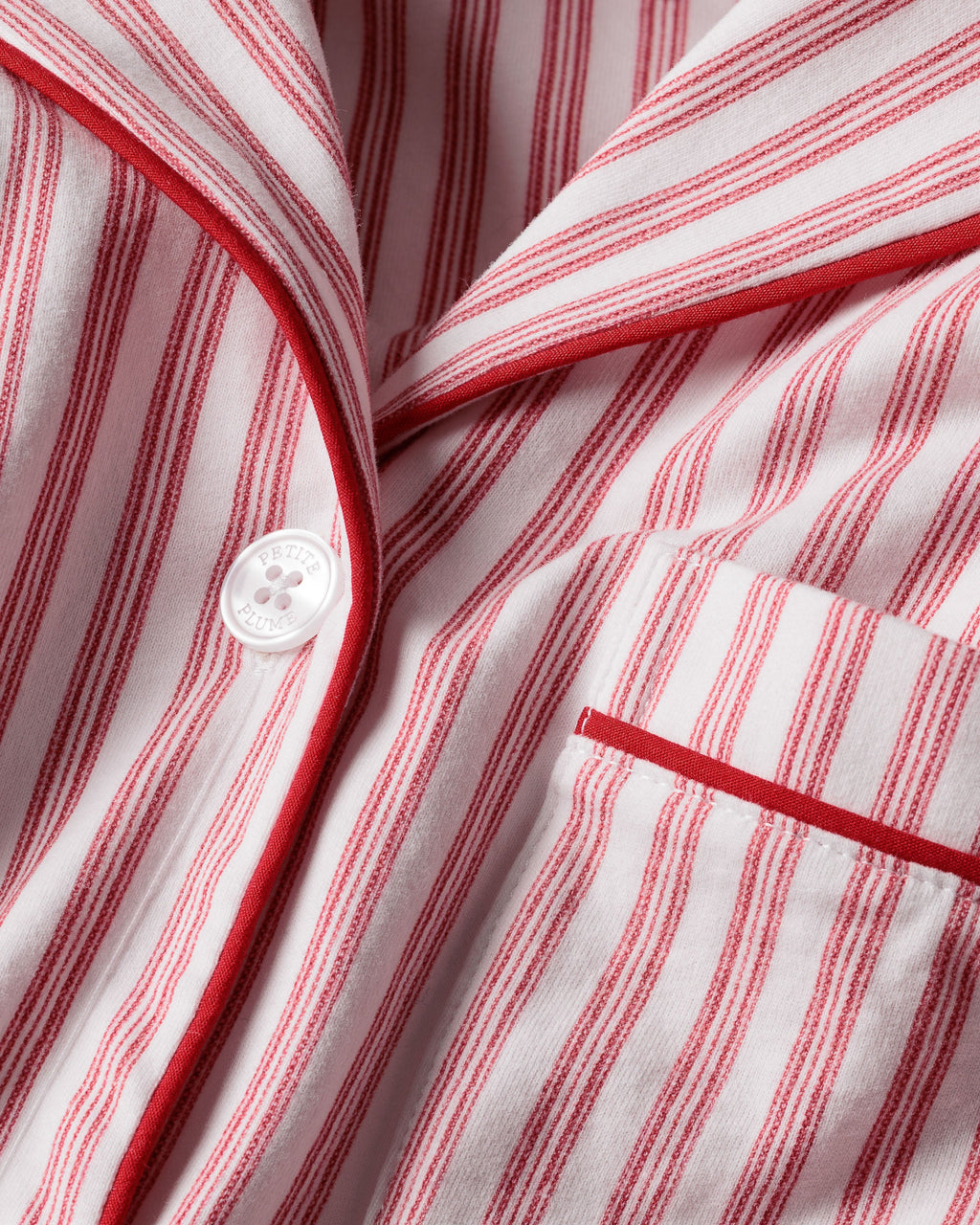 Women’s Pima Pajama Set in Antique Red Ticking