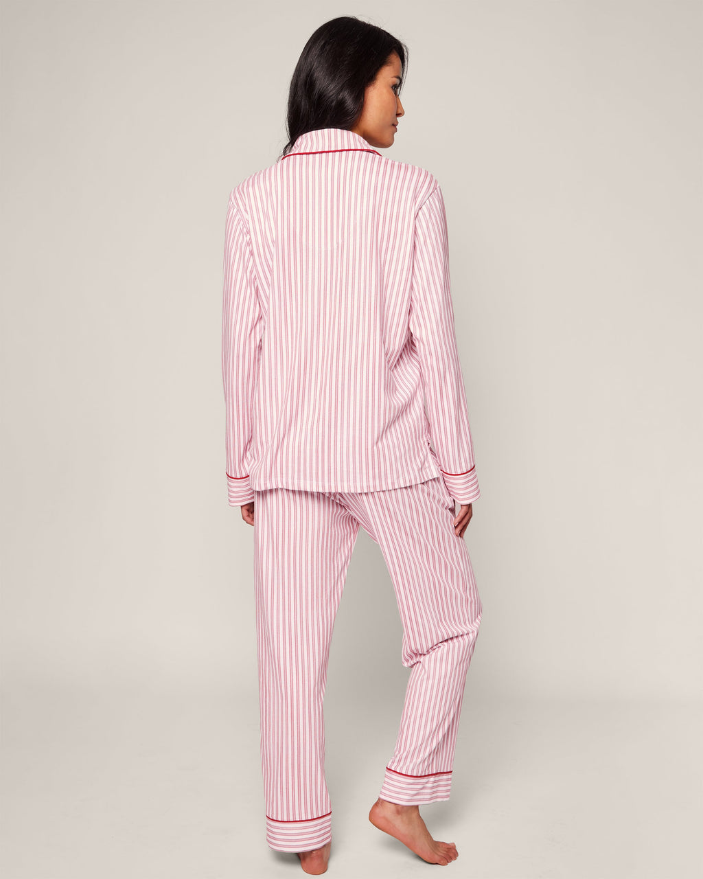 Women’s Pima Pajama Set in Antique Red Ticking