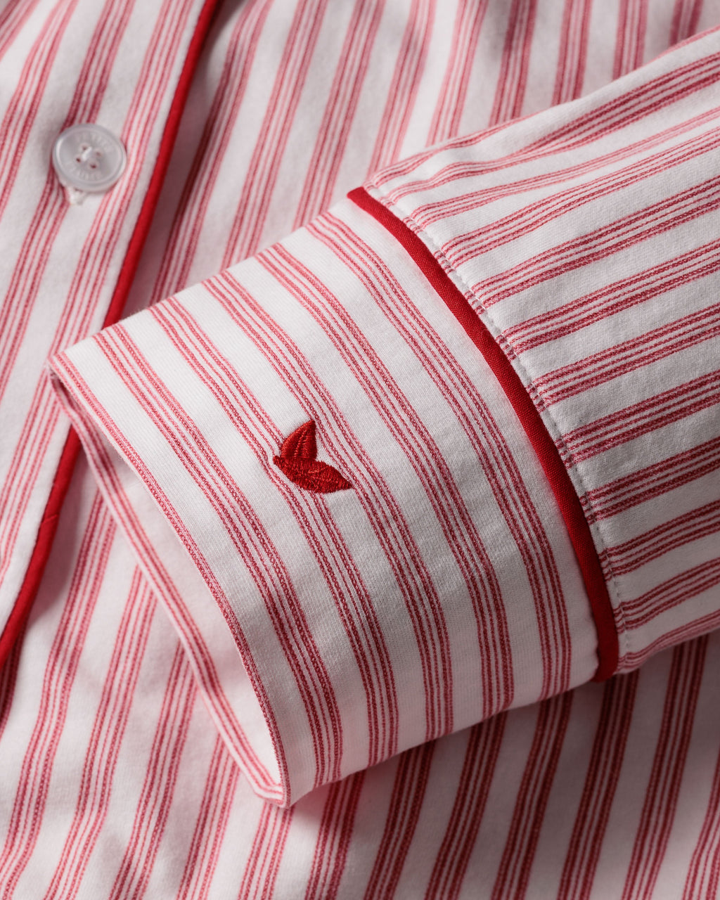 Women’s Pima Pajama Set in Antique Red Ticking