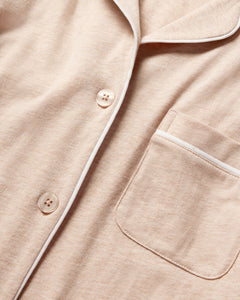Women’s Pima Pajama Set in Camel