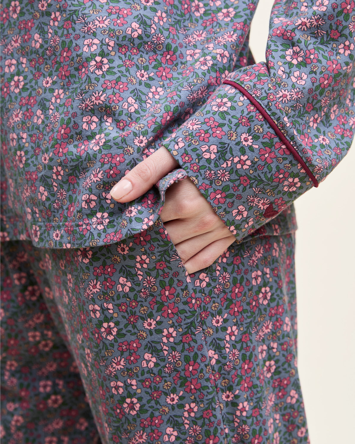 Women’s Pima Pajama Set in Fleurs de Saison