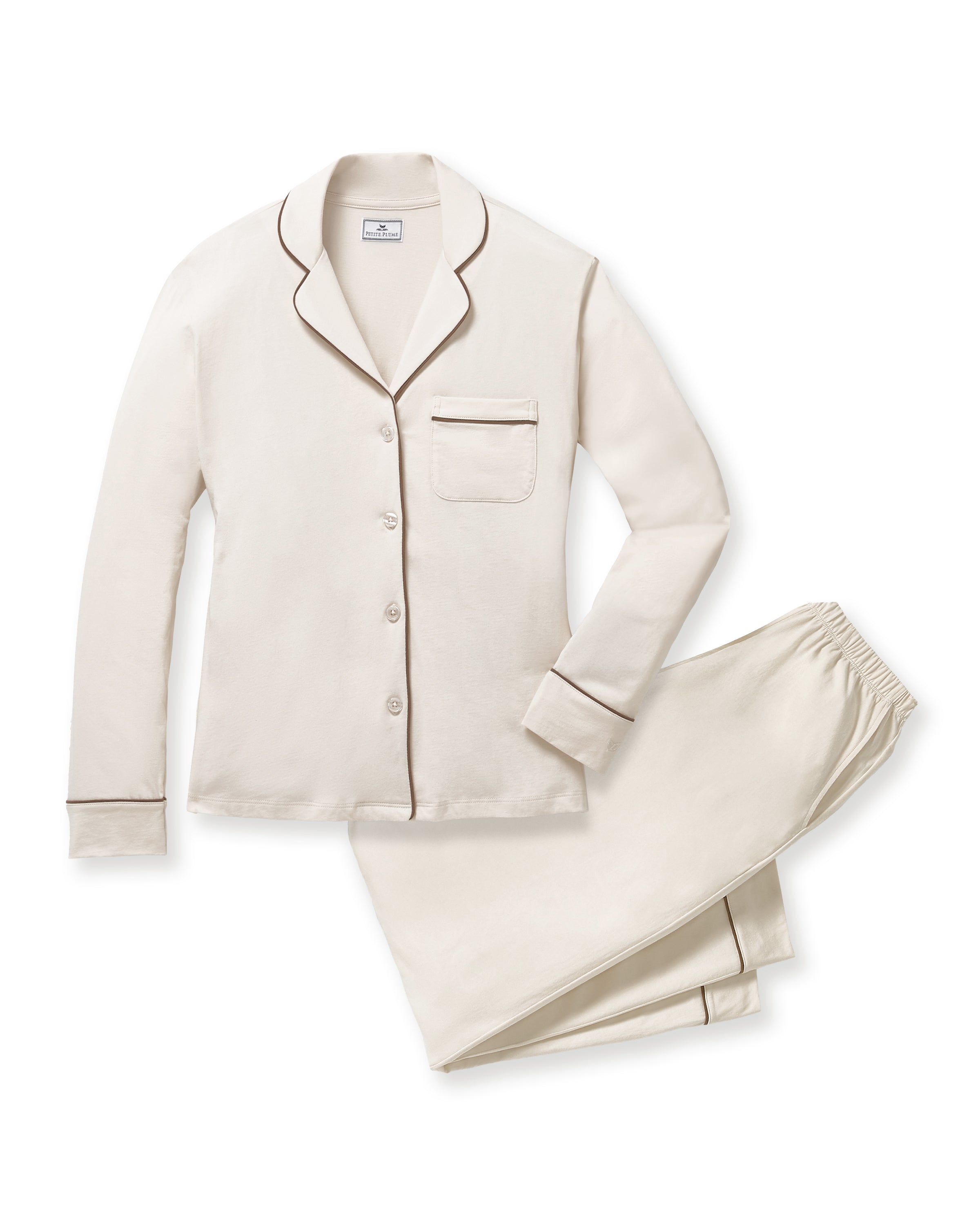 Women’s Pima Pajama Set in Ivory