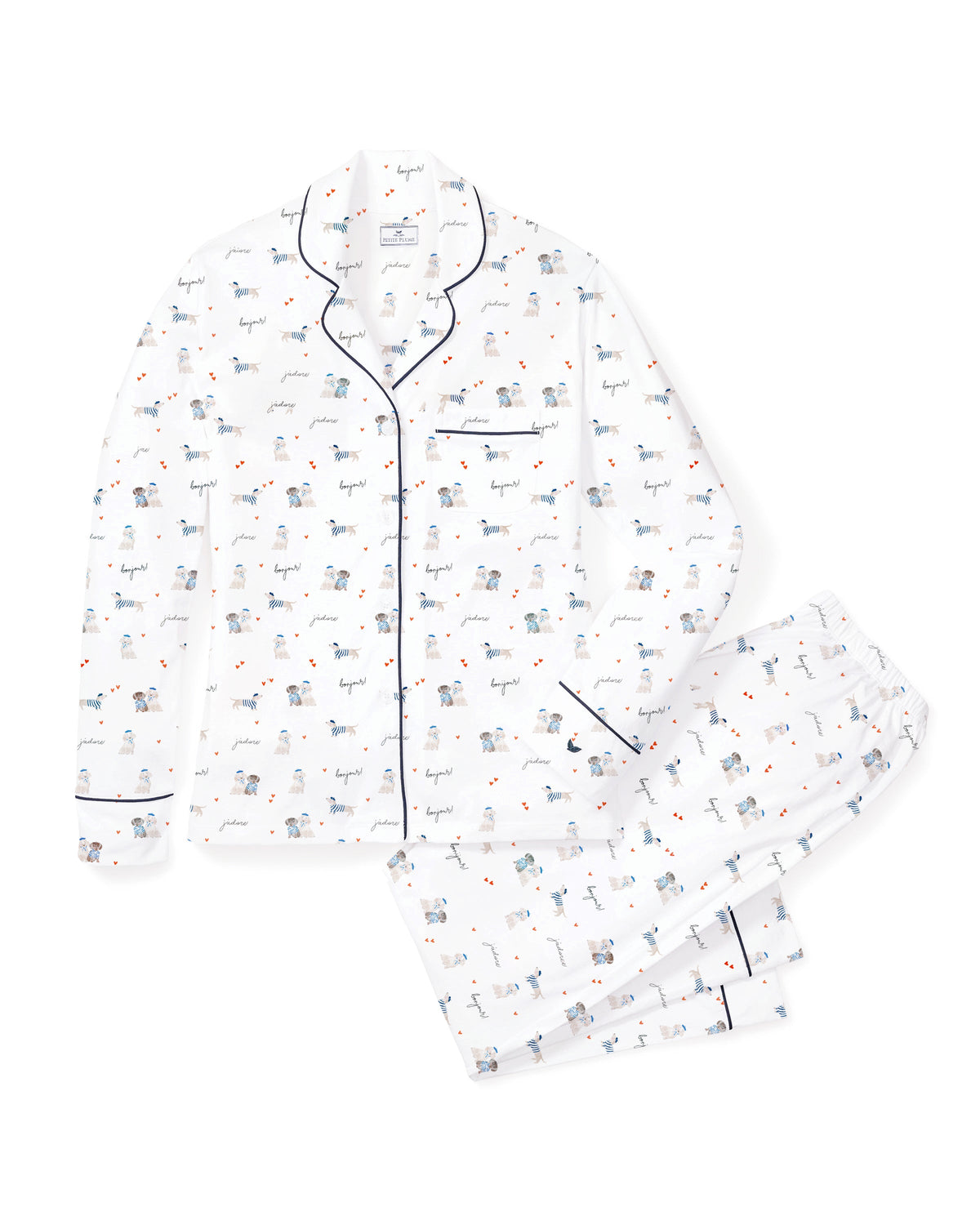 Women’s Pima Pajama Set in Le Woof