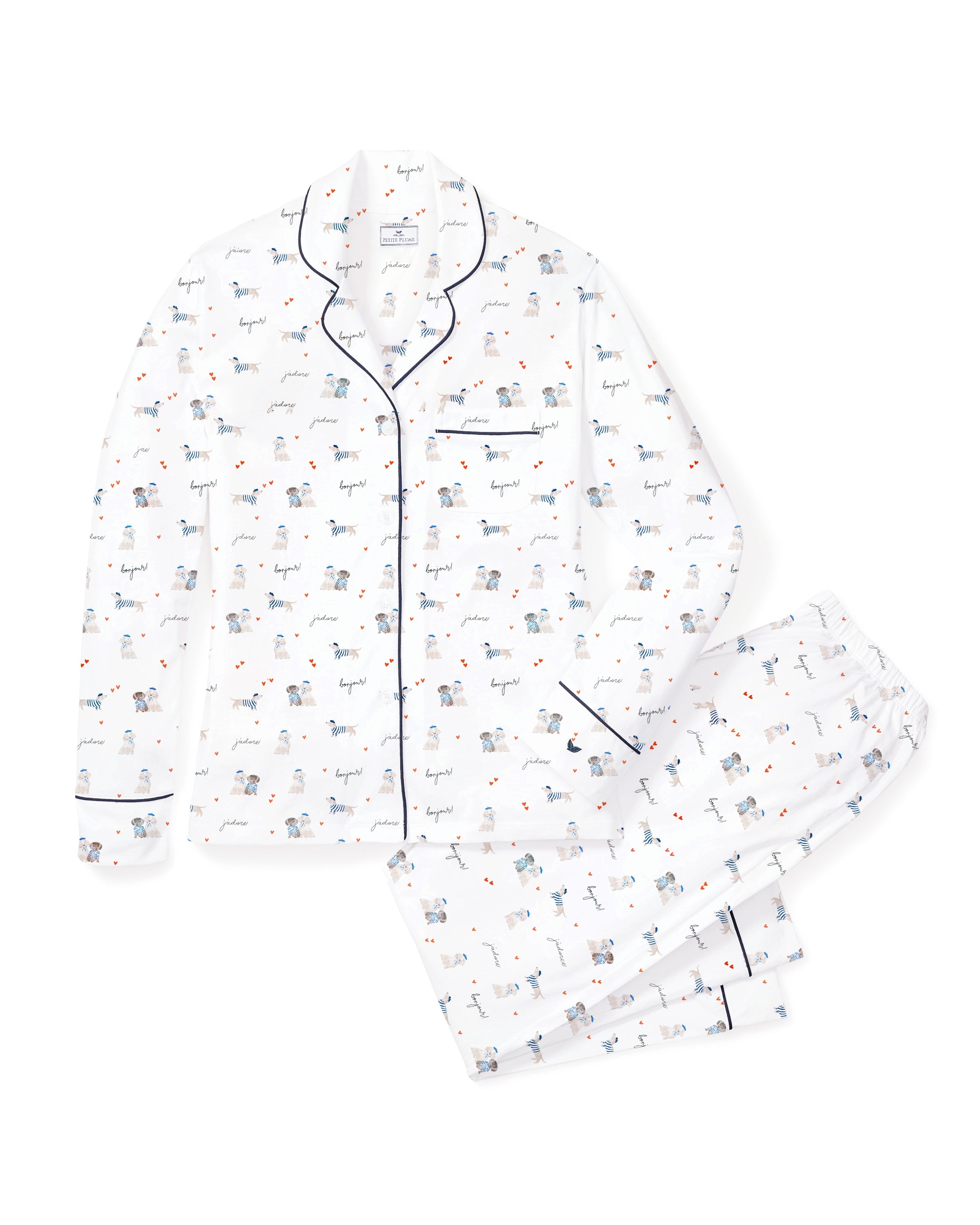 Women’s Pima Pajama Set in Le Woof